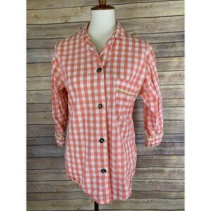 Hello Dobson Womens XS Plaid Button Front Pajama